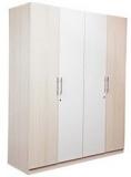 HomeTown Alba Four Door Wardrobe In White Oak Finish