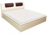 HomeTown Alba King Bed With Hydraulic Storage In White Oak Finish