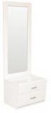 HomeTown Alicia High Gloss Dresser With Mirror In White Colour