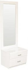 HomeTown Alicia High Gloss Dresser With Mirror in White Colour