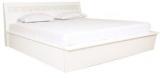 HomeTown Alicia High Gloss Queen Bed With Hydraulic Storage In White Colour