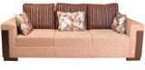 HomeTown Amazon Fab Three Seater Sofa In Brown Colour