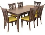 HomeTown Argon Six Seater Dining Set In Cappuccino Finish