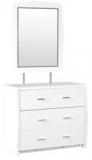 HomeTown Aspen New High Gloss Dressing Table With Mirror In White Colour