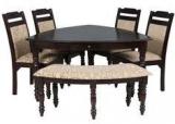 HomeTown Baylor Six Seater Dining Set In Dark Espress Colour