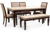 HomeTown Bliss Marble Top Six Seater Dining Table