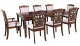 HomeTown Calisto Solidwood Eight Seater Dining Set In Brown Colour