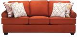 Hometown Charlotte Fabric 3 Seater Sofa Rust