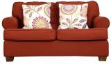 HomeTown Charlotte Fabric Two Seater Sofa In Rust Colour