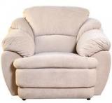 HomeTown Comfort Fabric One Seater Sofa In Beige Colour