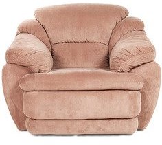 HomeTown Comfort Single Seater Fabric Sofa In Brown Colour