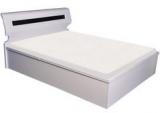 HomeTown Crystal High Gloss King Bed In White Colour