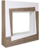 HomeTown Daisy Wall Entertainment Unit In Light Oak & White Colour