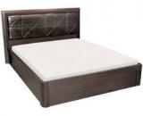 HomeTown Dallas Hydraulic Storage King Bed In Dark Walnut Finish