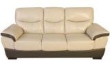 HomeTown Duval Half Leather Three Seater Sofa