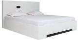 HomeTown Edwina High Gloss King Bed With Hydraulic Storage In White Colour