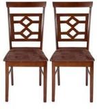 HomeTown Eva Dining Chair Set Of 2 In Brown Colour