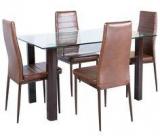 HomeTown Fiesta Four Seater Dining Set In Brown Colour