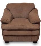 HomeTown Fluffy One Seater Sofa In Dark Brown Colour