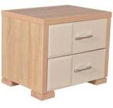 HomeTown Geo Night Stand In Beige N Cream Colour