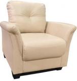 HomeTown Grace Leatherette One Seater Sofa In Ivory Colour