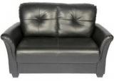 HomeTown Grace Leatherette Two Seater Sofa In Black Colour