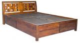 HomeTown Henry King Bed With Storage In Brown Colour