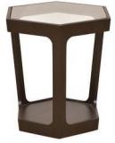 HomeTown Hex End Table In Black Colour