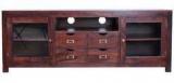 HomeTown Holly Solidwood Entertainment Unit In Brown Colour