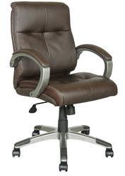 HomeTown Hugo Medium Back Executive Chair In Brown Colour