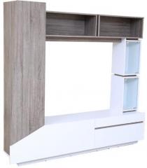 HomeTown Jasmine Wall Unit in Dark Oak & white Colour