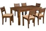 HomeTown Java New Solidwood Six Seater Dining Set In Light Brown Colour