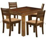 HomeTown Java Solid Wood Four Seater Dining Set