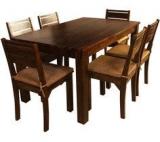 HomeTown Java Solidwood Six Seater Dining Set