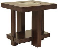 HomeTown Joss Veener Side Table In Dark Walnut Colour