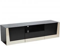 HomeTown Kent High Gloss TV Unit in Black Oak Finish