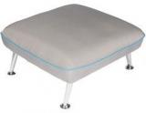 HomeTown Lamia Fabric Ottoman In Grey Colour