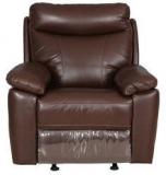 HomeTown Lancaster Leather One Seater Sofa In Dark Brown Colour