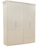 HomeTown Legend High Gloss Four Door Wardrobe In Beige Finish