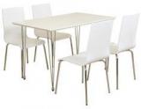 HomeTown Lene Four Seater Dining Set In White Colour