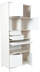 HomeTown Lumen Study Cum Bookcase In White And Pine Colour