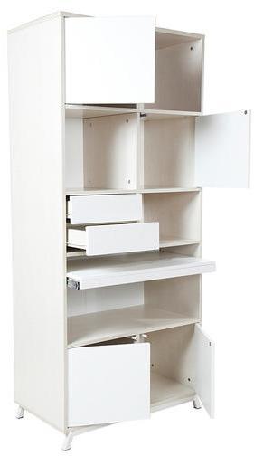 HomeTown Lumen Study cum Bookcase in White and Pine Colour