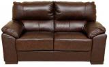 HomeTown Martin Leather Two Seater Sofa In Brown Colour