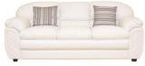 HomeTown Mirage Leatherite Three Seater Sofa In White Colour