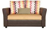 HomeTown Mobilio Two Seater Sofa In Brown Colour