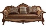 HomeTown Monarch Three Seater Sofa In Brown Colour