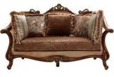 HomeTown Monarch Two Seater Sofa In Brown Colour