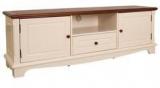 HomeTown Montana Solidwood TV Unit In White & Coffee Colour