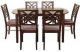 HomeTown Oliver Six Seater Dining Set In Brown Colour