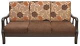 HomeTown Phoenix Solidwood Three Seater Sofa In Brown Colour